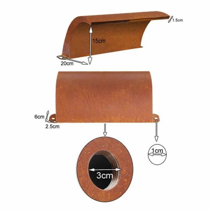 L60cm The Arc Corten Steel Cascade by Ambienté 3 L60cm The Arc Corten Steel Cascade by Ambienté - Image 2