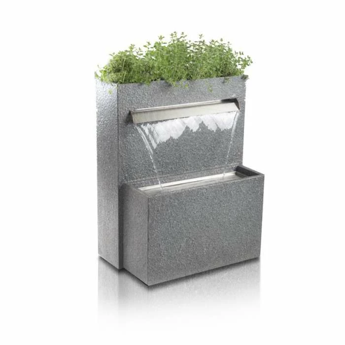 H89cm Cascata Delle Granite Touch Waterfall Planter with Lights by Ambienté 2 H89cm Cascata Delle Granite Touch Waterfall Planter with Lights by Ambienté