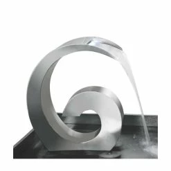 H2ft Atlantis Stainless Steel Cascade Water Feature with Lights by Ambienté -Water Features Store WF9375SSR add image 1 1c00