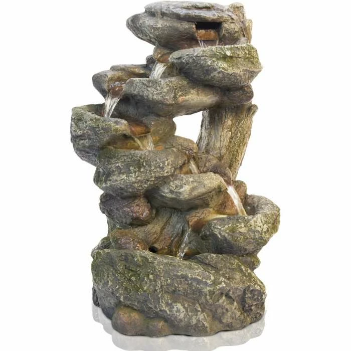 H55cm Dakota Falls Rock Effect Cascading Water Feature with Lights by Ambienté 8 H55cm Dakota Falls Rock Effect Cascading Water Feature with Lights by Ambienté - Image 6