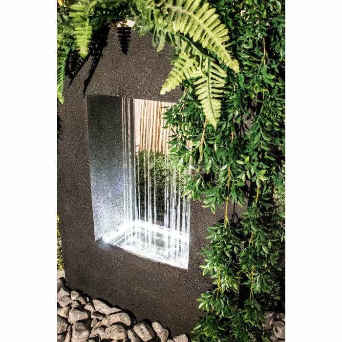 H77cm Milano Rain Water Feature Planter with Lights by Ambienté 6 H77cm Milano Rain Water Feature Planter with Lights by Ambienté - Image 4