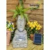 H50cm Easter Island Head Solar Water Feature & Planter with Lights by Solaray -Water Features Store WF9718 main image 42af