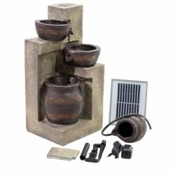 H76cm Juno 4-Tier Cascading Bowls Water Feature with Lights by Solaray 17 H76cm Juno 4-Tier Cascading Bowls Water Feature with Lights by Solaray -Water Features Store WF9748 add image 6 c00b