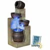 H76cm Juno 4-Tier Cascading Bowls Water Feature with Lights by Solaray -Water Features Store WF9748 main image 8c58