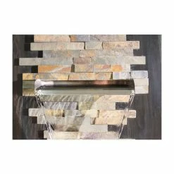 H100cm Dante Zinc & Stone Water Feature with Lights | Indoor/Outdoor Use by Ambienté -Water Features Store WF9768 add image 1 921e