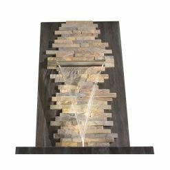 H100cm Dante Zinc & Stone Water Feature with Lights | Indoor/Outdoor Use by Ambienté -Water Features Store WF9768 add image 5 c928