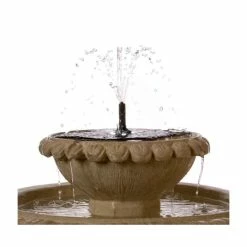 H79cm Victoriana Cream Solar Caststone™ Bird Bath with Lights by Solaray -Water Features Store WF9786CRM add image 1 4d68