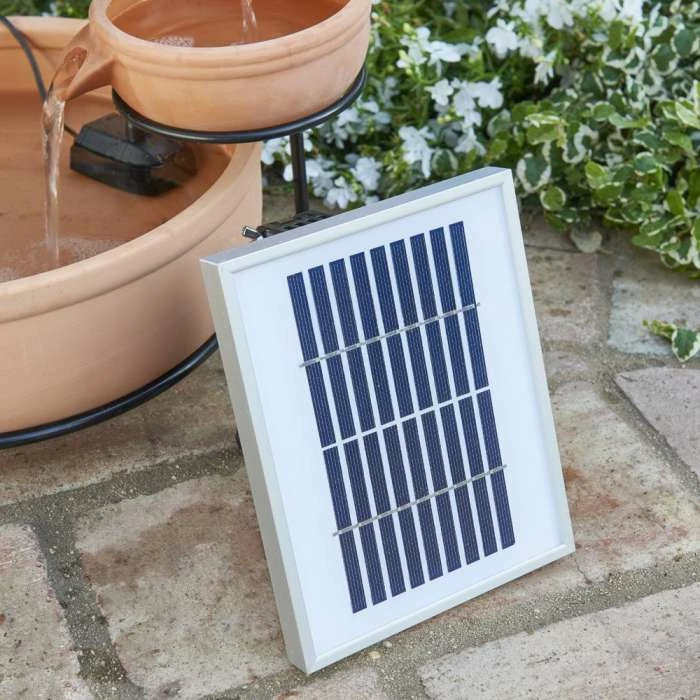 H55cm Terracotta Solar Water Feature with Battery Backup and Lights by Solaray 7 H55cm Terracotta Solar Water Feature with Battery Backup and Lights by Solaray - Image 6