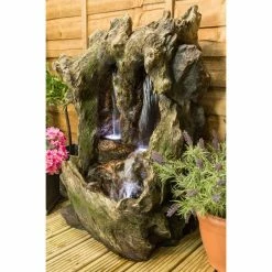 H98cm Colorado Falls Cascading Water Feature with Lights - by Ambienté -Water Features Store WF9819 add image 1 207a