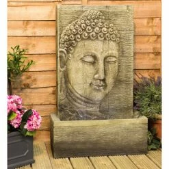 H100cm Nirvana Buddha Falls Water Feature with Lights | Indoor/Outdoor Use by Ambienté -Water Features Store WF9827 add image 3 fa5f