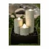 H52cm Terrazzo White Columns Water Feature with Lights 1 H52cm Terrazzo White Columns Water Feature with Lights -Water Features Store WF9861 main image 92eb