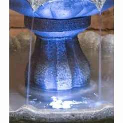 H92cm Grey Imperial Tiered Solar Water Fountain with Lights by Solaray -Water Features Store WF9886 add image 3 9a76