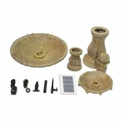 H92cm Cream Imperial Round Tiered Solar Water Fountain with Lights by Solaray 17 H92cm Cream Imperial Round Tiered Solar Water Fountain with Lights by Solaray -Water Features Store WF9887 add image 6 4677