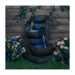H48cm Kendal 3-Tier Cascading Water Feature with Lights | Indoor/Outdoor Use by Ambienté 14 H48cm Kendal 3-Tier Cascading Water Feature with Lights | Indoor/Outdoor Use by Ambienté -Water Features Store WF9897 add image 3 8f99