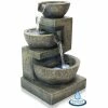 H48cm Kendal 3-Tier Cascading Water Feature with Lights | Indoor/Outdoor Use by Ambienté -Water Features Store WF9897 main image c098