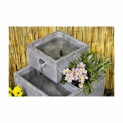 H62.5cm Perth 4-Tier Solar Water Feature & Herb Planter with Lights by Solaray 15 H62.5cm Perth 4-Tier Solar Water Feature & Herb Planter with Lights by Solaray -Water Features Store WF9898 add image 4 2098